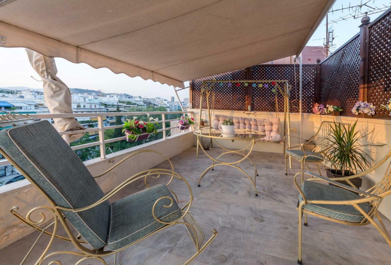 Top Floor Studio Near Metro&View&200Mbps アテネ エクステリア 写真